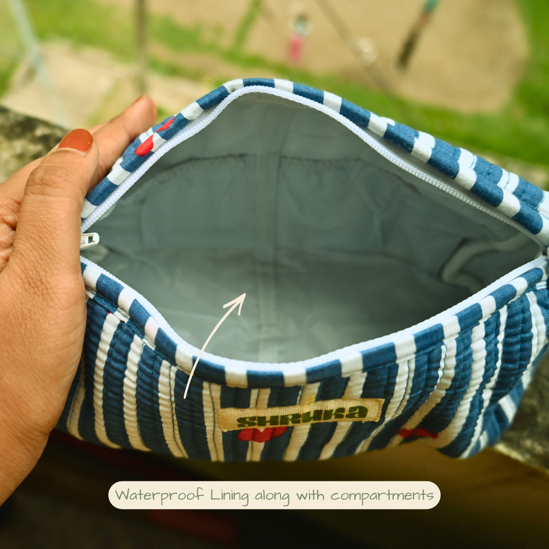 Classic Blue Heart Pouch Set