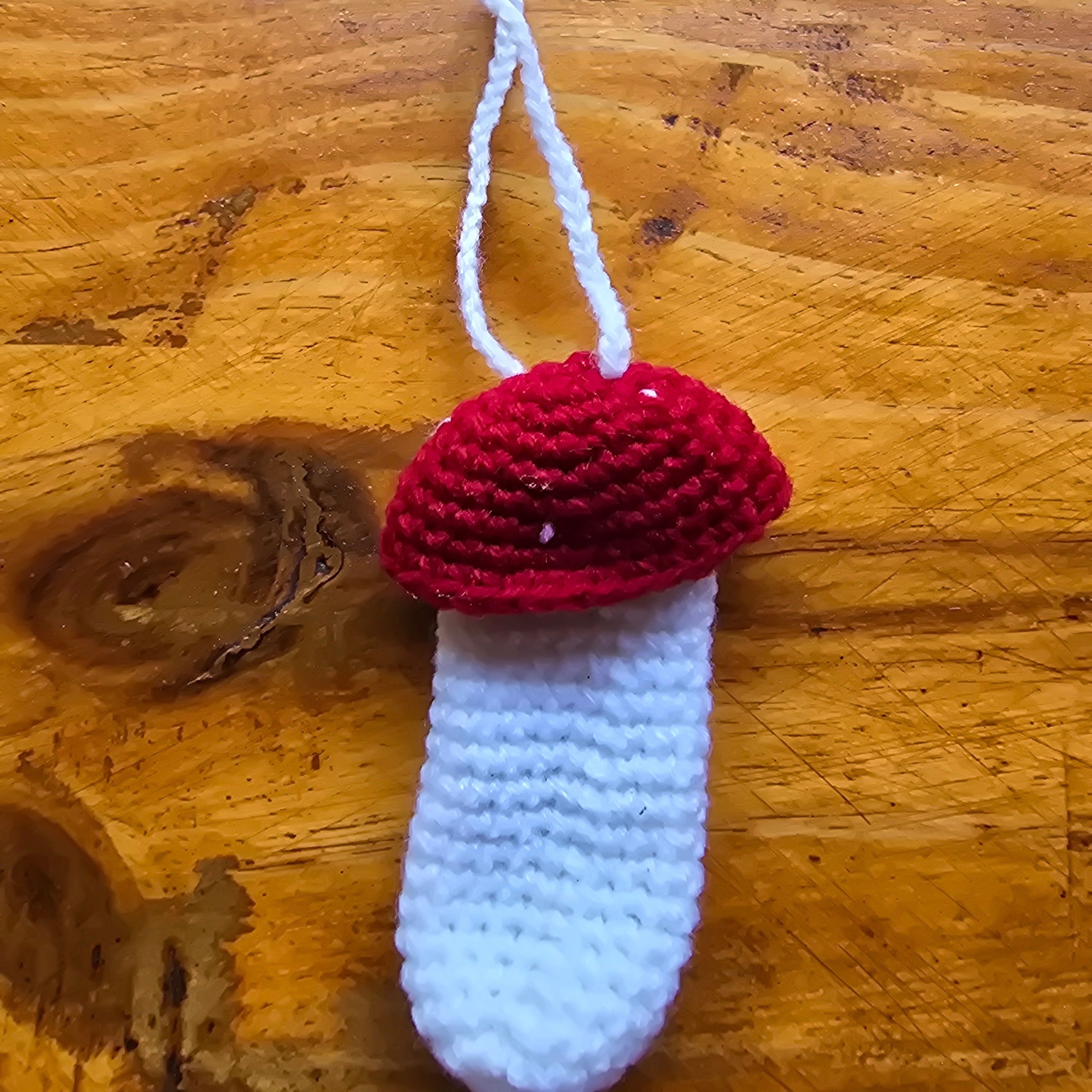 Crochet Mushroom Lip Balm Holder