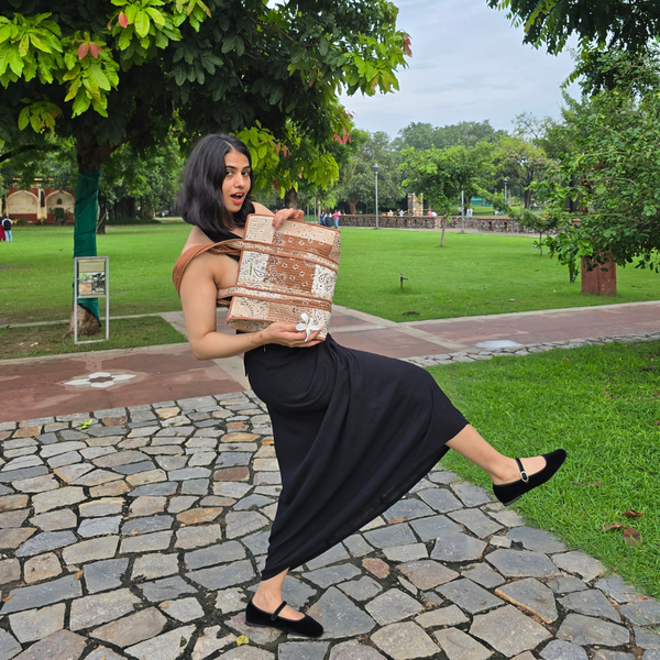 Brown Paisley Midi Tote