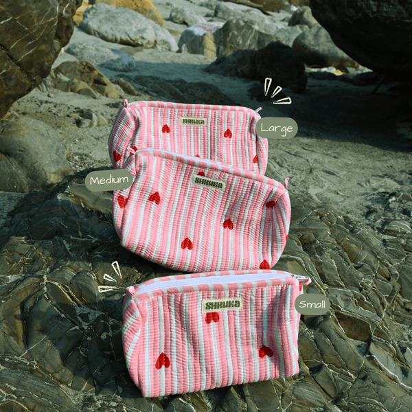 Baby Pink Heart Pouch Set - ShrukaBaby Pink Heart Pouch SetShruka