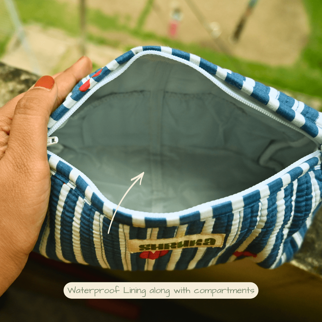 Classic Blue Heart Pouch Set - ShrukaClassic Blue Heart Pouch SetShruka