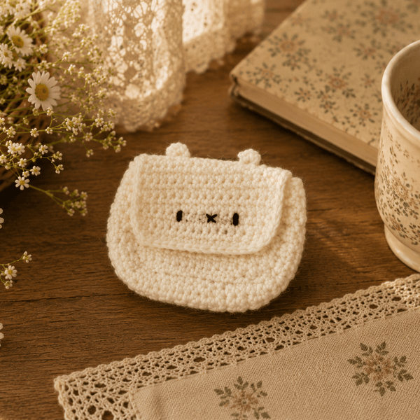 Crochet Bear Mini Coin Purse - ShrukaCrochet Bear Mini Coin PurseShruka